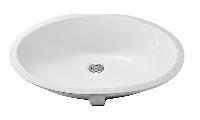Olympia Sottopiano, подстольная овальная раковина 59х44,5 см, с крепежом, цвет белый глянцевый
