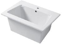 DС Landscape MAXI, накладная и встраиваемая постирочная раковина 71х51хh34 см, c 1 отверстием, цвет белый глянцевый