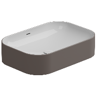 Раковина накладная биколор 60x42 см GSG Ceramic Design Easy EALAVTP60BI000/029, White/Tortora Matt