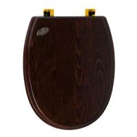 SIMAS Arcade Сиденье для унитаза, цвет орех/золото