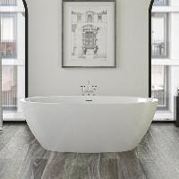 KNIEF LOOM XS Ванна 1700х850х600 мм, отдельностоящая, с щелевым переливом,c креплением к полу, цвет белый глянцевый (продавать со сливом 0100-091-06S)