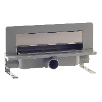 Трап 35 см, пристенный, решетка под плитку, гидрозатвор, ABS, горизонтальный выход OMP Tea Intramura 975.102.8