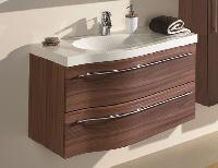 Puris Swing, тумба под раковину 900 мм правая, цвет дуб трюфель