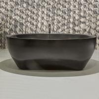 ANTONIO LUPI SOLIDEA Ванна отдельностоящая 2100х1300х550 мм., с нажимным донным клапаном, мрамор Nero Marquinia