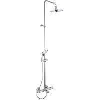 Ideal Standard Ceratherm T25 Душевая система с изливом и термостатом и ручным душем, корпус Coolbody, руч.душ: 3 режима, верх. душ: 200 мм, цвет: хром