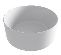 Olympia Open, накладная круглая раковина 40xh17 см, с донным клапаном, цвет белый глянцевый