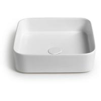 White Ceramic Blade, накладная квадратная раковина 40x40x11,5h см, цвет белый глянцевый