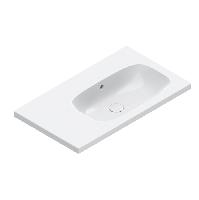 Catalano ALVEA Раковина 80x46 чаша справа, без отв. под смеситель, покрытие Cataglaze+, цвет белый глянцевый