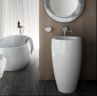 Laufen Alessi One Раковина пристенная 52х53х85см с 1 отв. под смес, крепл к стене, сифон, д/клапан, с покр. LLC, цвет: белый