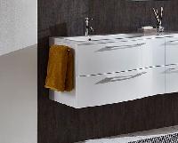 Marlin 3160motion, тумба под раковину 90 см правая (2 ящика), цвет белый глянец