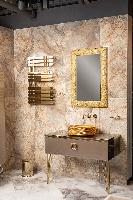 Столешница стекло 80см прямая Бронзированный коричневый