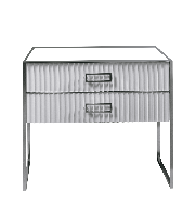 Тумба MONACO 100см  h74см  белая глянец +  хром    под раковину чашу