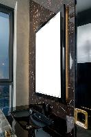 Зеркало Dolce Глянцевый черный 105x70см