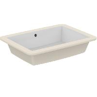 Ideal Standard Strada Раковина 595х440 мм, прямоугольная с переливом, встраиваемая снизу без отв. под смес., с крепежом, цвет: белый глянец