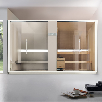 Effegibi Logica SH Сауна & Хаммам система, угловая DX, 373x171xh226см, отделка: Soft Sand