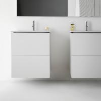 Laufen Kartell комплект: тумба с керамич раковиной с 1 отв. под смес, цвет бел  600х500х725мм, с 2 выдв. ящик, цвет: белый матов (НЕ произв!)