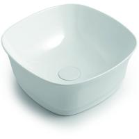 White Ceramic Idea, накладная квадратная раковина 42x42х18h см, цвет белый глянцевый