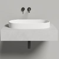 Salini GRECA Раковина на столешницу 645х385х168 мм, без донного клапана, мат-л: S-stone -матовый;, белый