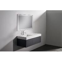 Xpertials Lisbeth, зеркало 100х80 см, 2 датчика: LED подсветка с регулировкой яркости и антизапотевание, профиль матовая сталь