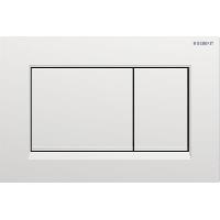 Geberit Sigma20 Клавиша для двойного смыва, квадратная: лакир. матовый хром, легкоочищ. покр., декор. полоски: глянцевый хром (бывшая Sigma30, замена