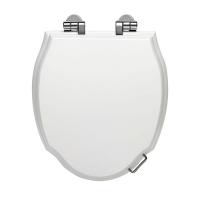 Devon Westminster Сиденье для унитаза из мдф, цвет: белый лакированный/петли хром  (микролифт)