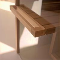 Effegibi Держатель для полотенец и полка угловая SX из осины термообработаннай