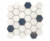 Мозаика керамогранит D.GRUNGE WHITE HEXA/AS/28,3X29,4/C