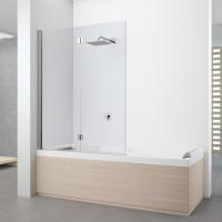 NOVELLINI YOUNG Шторка на ванну 120*151,6см, левая SX, стекло прозрачное, профиль хром