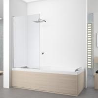 NOVELLINI YOUNG Шторка на ванну 85*151,6см, DX/SX, стекло прозрачное, профиль хром