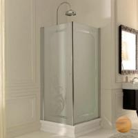 KERASAN Душ.ограждение DX h180см,дв.96+неподв.стена,для поддона 1336 80х96 DX,проф.бронза,мат.стекло (СПЕЦЦЕНА со склада!)