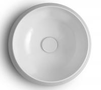 White Tao, накладная круглая раковина Ø42x18h см, цвет белый глянцевый