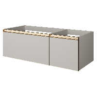 QUATRO 2 120см (80+40) тумба CASHMERE профиль MATT GOLD