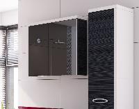 Oristo Box, зеркальный шкаф 70x17xh60 см, цвет negro/белый глянец