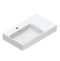 Catalano PREMIUM Раковина 80x47 чаша слева, с 1 отв. под смеситель, покрытие Cataglaze+, цвет белый глянцевый