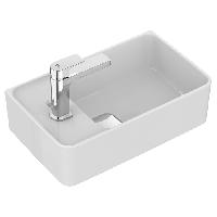 Ideal Standard Strada 2 Guest Раковина 500х350 мм, подвесная, с отв. под смес. слева , с крепежом и керам крышкой, цвет: белый глянец