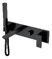 Смеситель для ванны встроенный QUBIC Matt Black