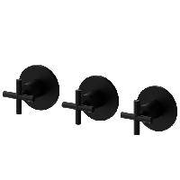 Newform Blink Внешняя часть смесителя для душа, с  переключателем на 2 потока и выходом  на 1/2”, цвет: черный матовый