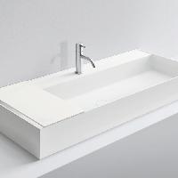 MILLDUE  Раковина  MAN 108 накладная из CRISTALPLANT ,108,4х47,2 см, с 1 отв для смесителя, цвет белый матовый