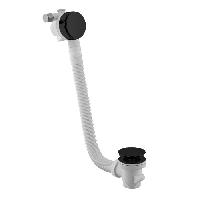 Fima Carlo Frattini Complementi Bagno Слив-перелив для ванны, с донным клапаном click clack, с наполнением, цвет: чёрный матовый