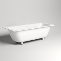 Salini ORLANDA AXIS KIT Встраиваемая ванна на ножках 1905х800х600мм, "Up&Down",белый, сифон, интегрированный слив-перел мат-л: S-Stone,  белый матовый