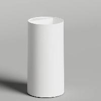 Salini ARMONIA ROUND TOP 01  Раковина напольная  450х450х900мм, слив в пол, без отв. под смес, с декор.накладкой, мат-л: S-Sense, глянцевый, белый.