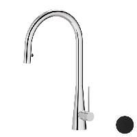 Newform Ycon Смеситель для кухни на 1 отв, с выдвижным изливом,  излив 266 мм, цвет: Nero opaco