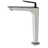 Newform O'Rama Смеситель для раковины без донного клапана,высокая версия, цвет:  titanium satin + черный матовый