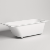 Salini ORLANDA KIT Встраиваемая ванна 1700х800х600мм, "Up&Down", сифон,  щелевой слив-перелив, мат-л: S-Stone, матовый, белый. Фурнитура: белая.