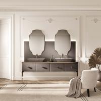 VITAGE milldue edition Раковина NIZZA68 накладная 68х48хh12см без перелива c 3отв. керамика, цвет: белый/платина