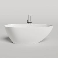 Salini PAOLA  Ванна отдельностоящая 1720х825х600 мм, "Click-Clack" белый, сифон, интегр.слив пер., мат-л: S-Sense, глянцевый, белый