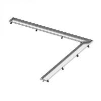 TECE Решетка угловая "plate" , 1200*1200 мм, основа для плитки, нержавеющая сталь, полированная