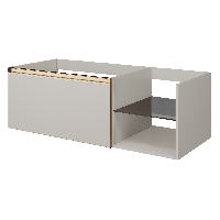 QUATRO 6 120см (80+40) тумба CASHMERE профиль MATT GOLD