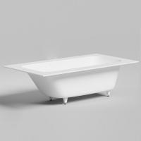 Salini ORLANDA PLUS KIT  Встраиваемая ванна 1900х1000х600мм, "Up&Down", сифон,  щелевой слив-перелив,  S-Sense, матовый, белый