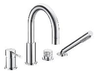 Смеситель врезной на борт ванны UNO Chrome